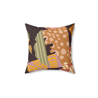 Falling in Love Autumn Square Pillow Home Decor Pink Sweetheart