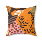 Falling in Love Autumn Square Pillow Home Decor Pink Sweetheart