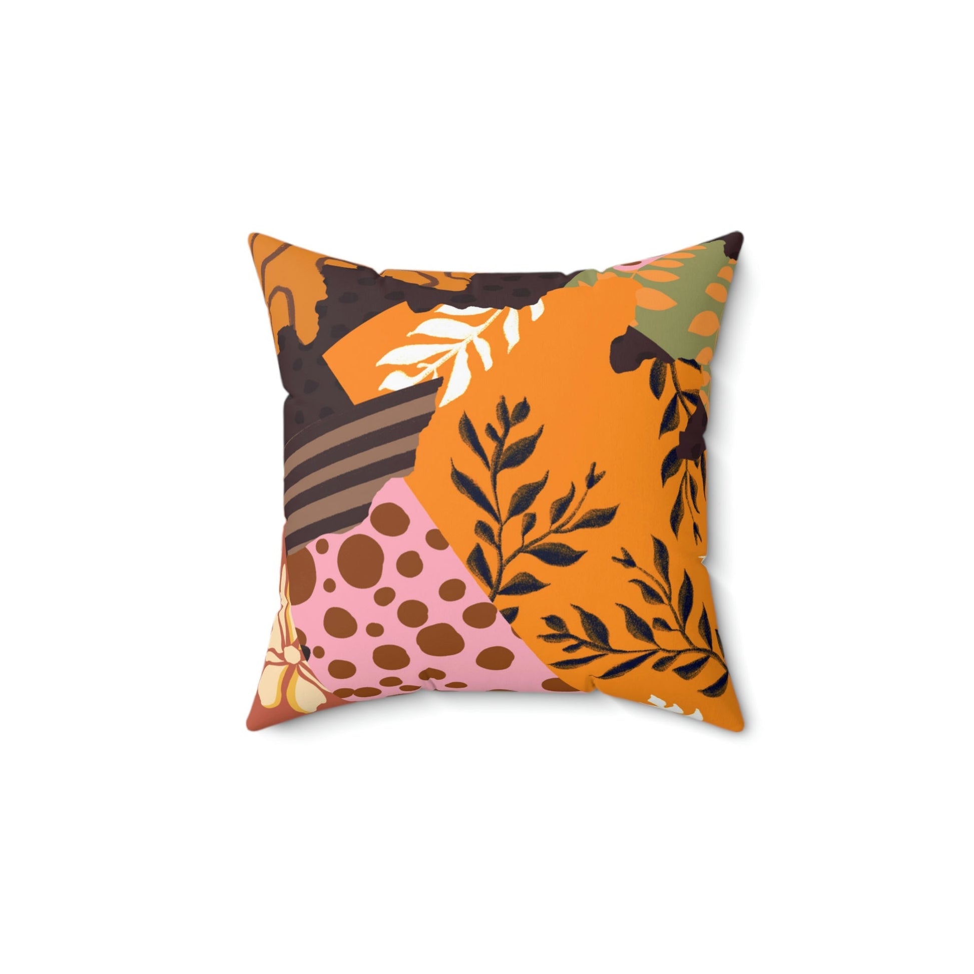 Falling in Love Autumn Square Pillow Home Decor Pink Sweetheart