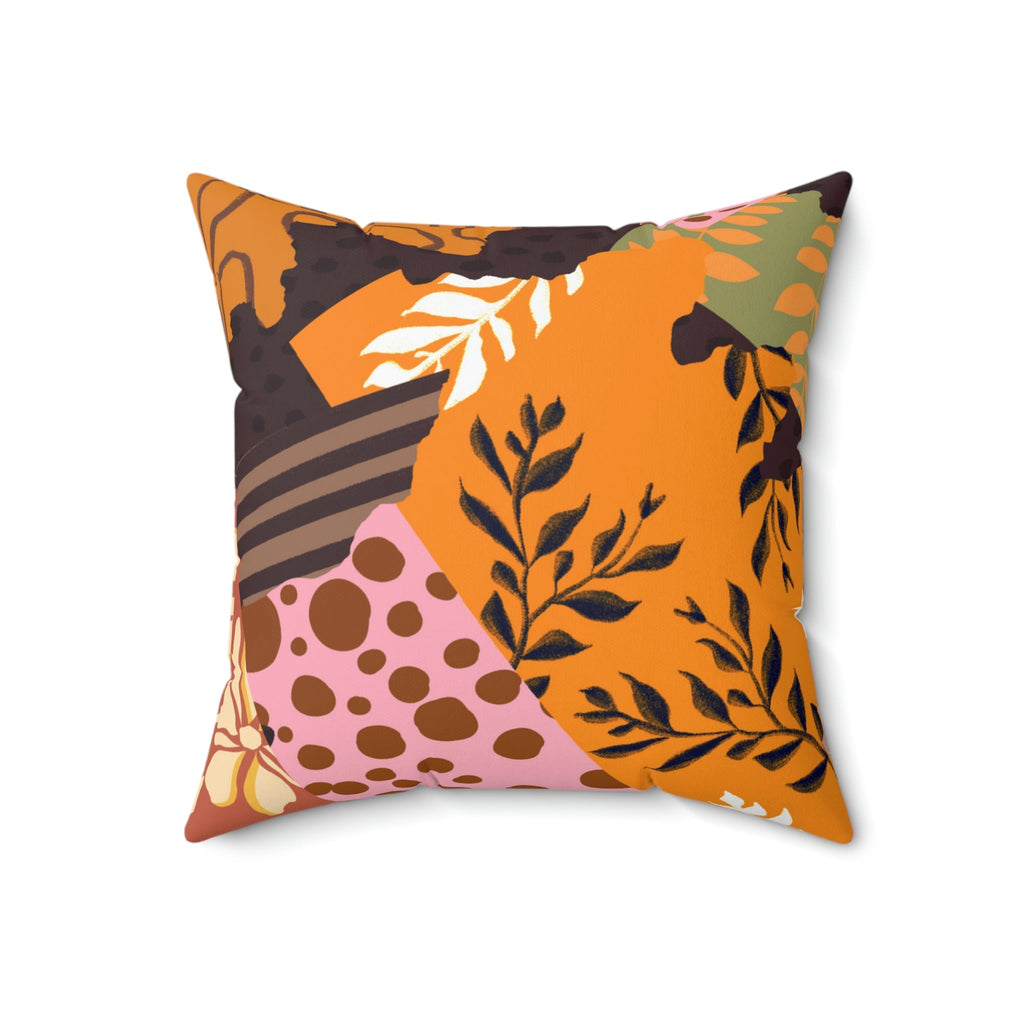 Falling in Love Autumn Square Pillow Home Decor Pink Sweetheart
