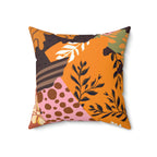 Falling in Love Autumn Square Pillow Home Decor Pink Sweetheart