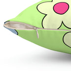 Flower Power Square Pillow Home Decor Pink Sweetheart