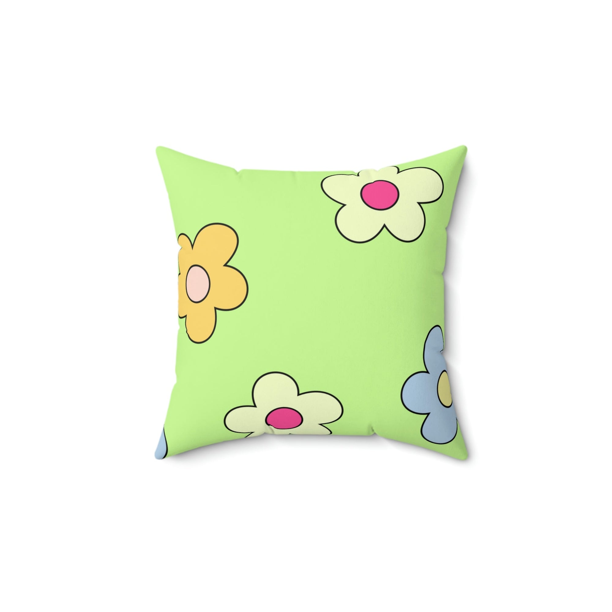 Flower Power Square Pillow Home Decor Pink Sweetheart