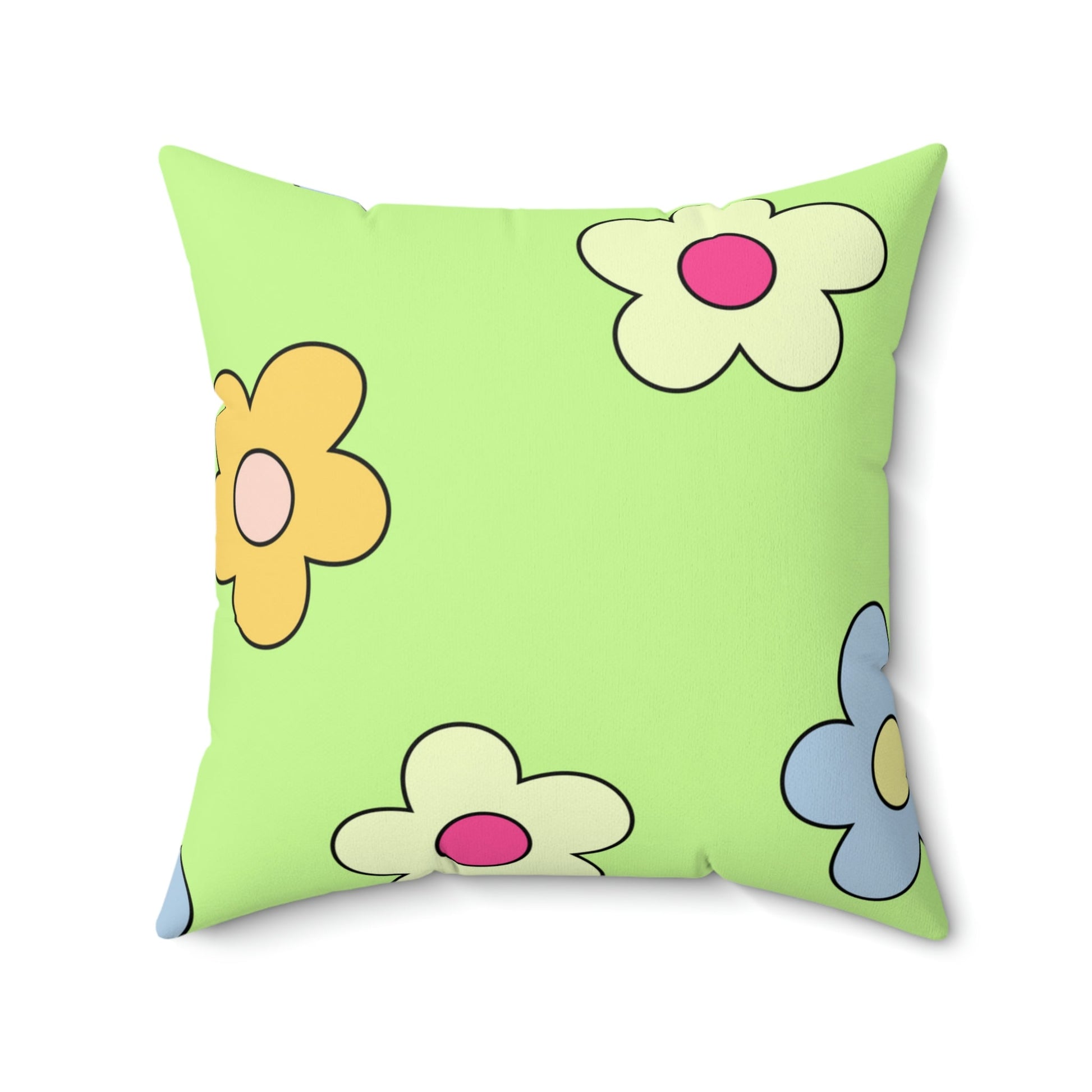 Flower Power Square Pillow Home Decor Pink Sweetheart