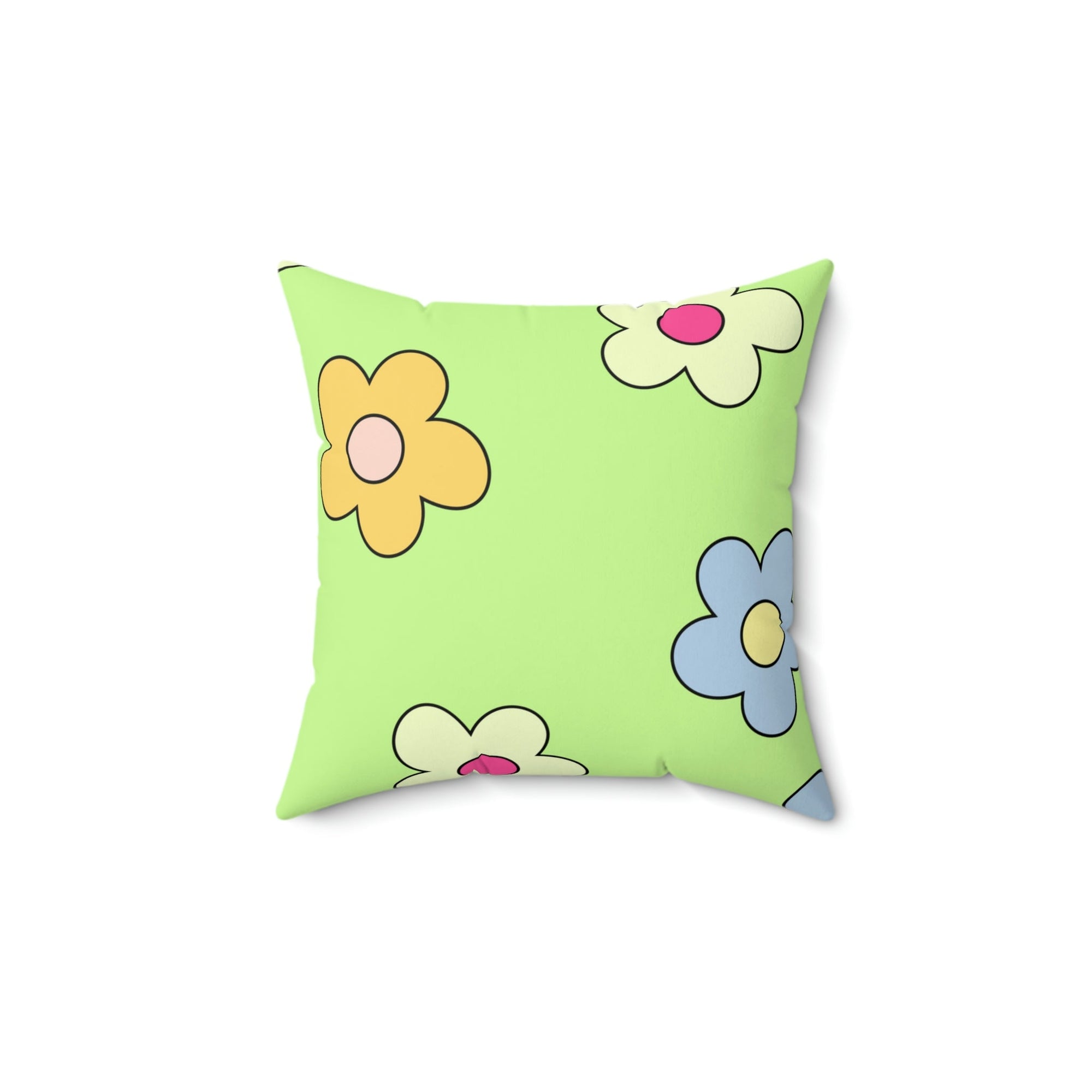 Flower Power Square Pillow Home Decor Pink Sweetheart