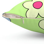 Flower Power Square Pillow Home Decor Pink Sweetheart