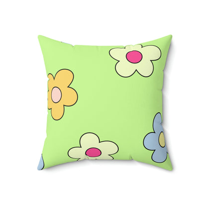 Flower Power Square Pillow Home Decor Pink Sweetheart
