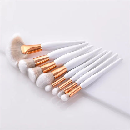 Fluffy White Clouds Makeup Brush Set Makeup Brushes Pink Sweetheart
