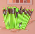 Fluorescent Neon Cosmetic Makeup Brush Set 20pc - Pink Sweetheart