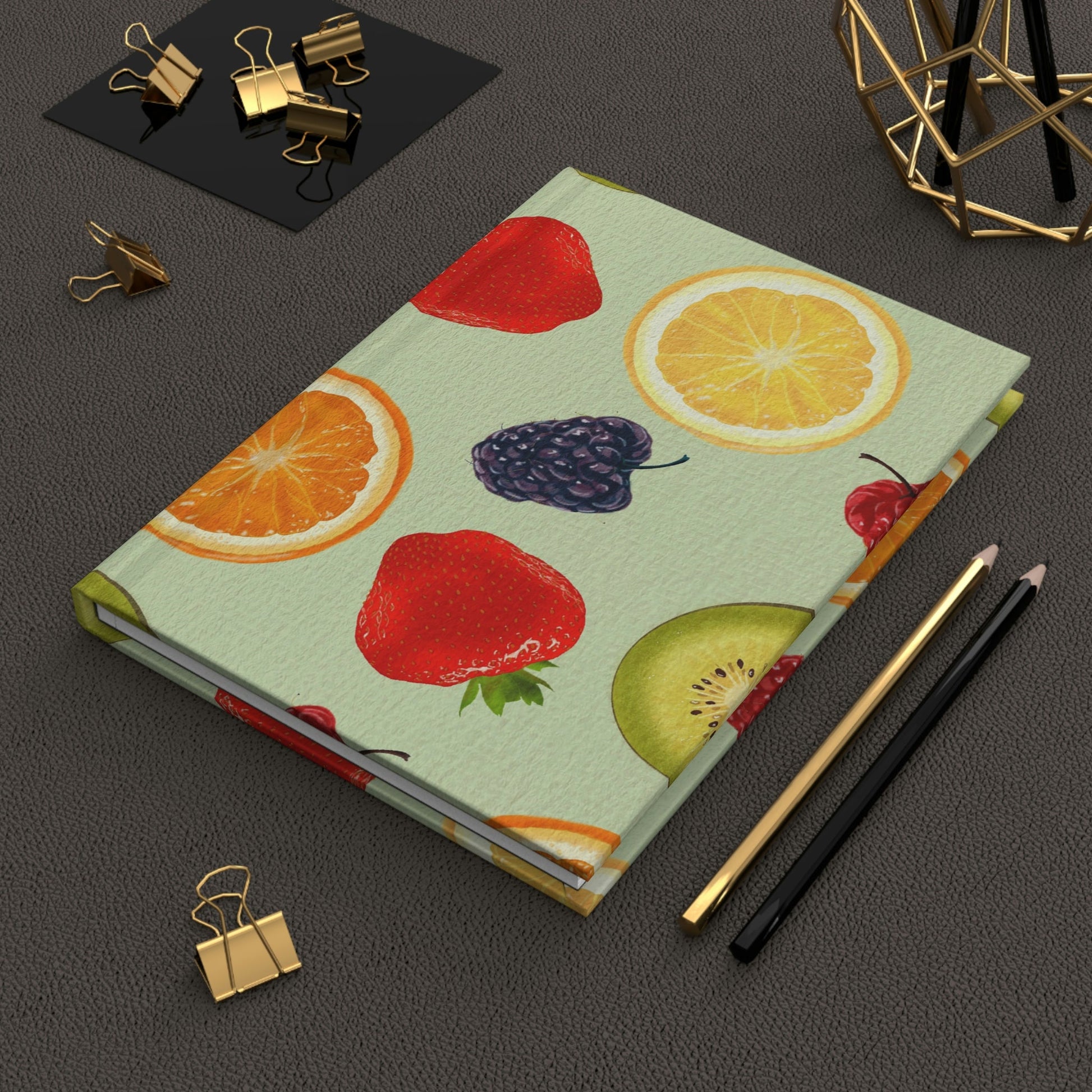 Fresh Fruit Salad Hardcover Matte Journal Paper products Pink Sweetheart