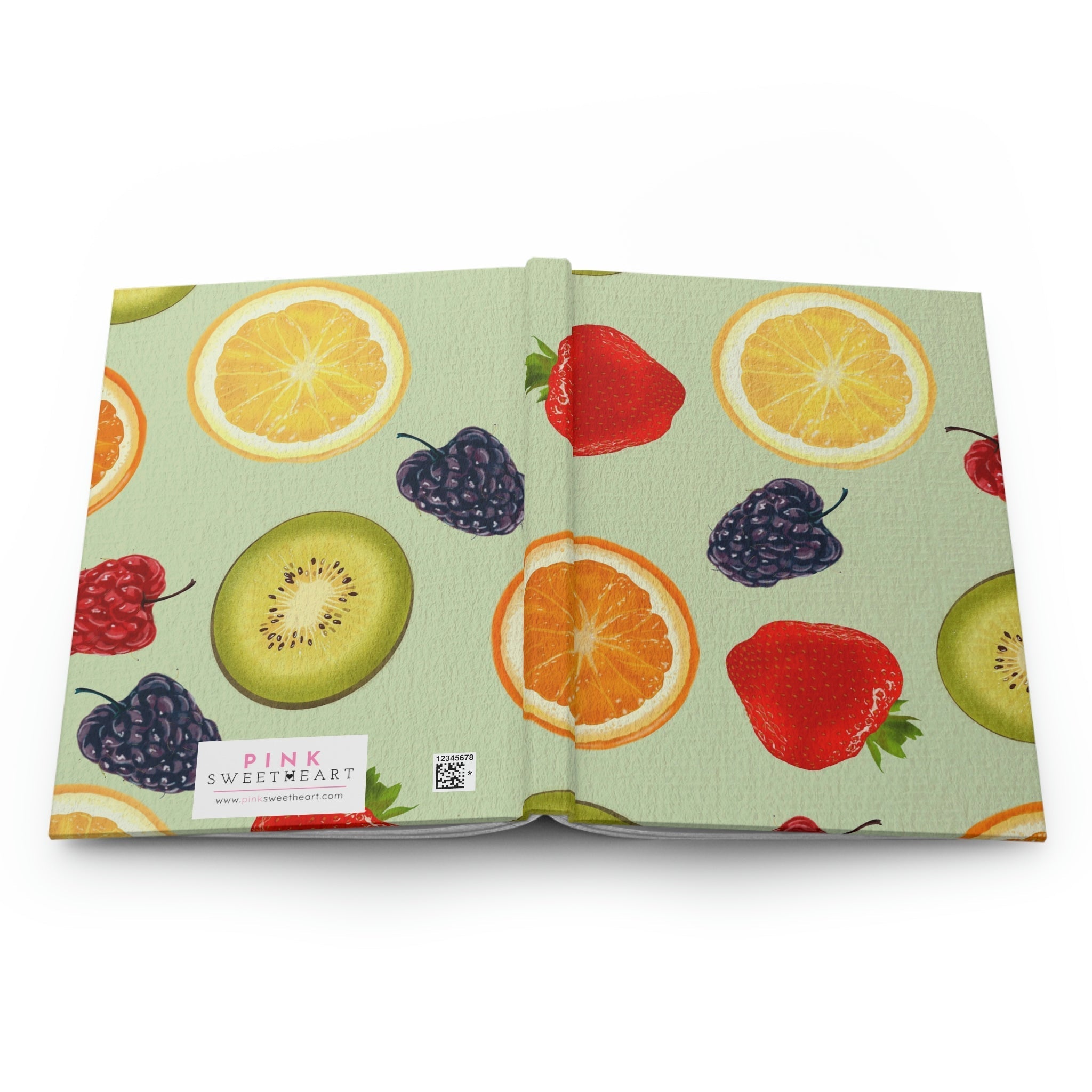 Fresh Fruit Salad Hardcover Matte Journal Paper products Pink Sweetheart