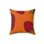 Fresh Picked Strawberries Square Pillow Home Decor Pink Sweetheart