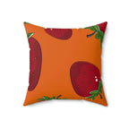 Fresh Picked Strawberries Square Pillow Home Decor Pink Sweetheart