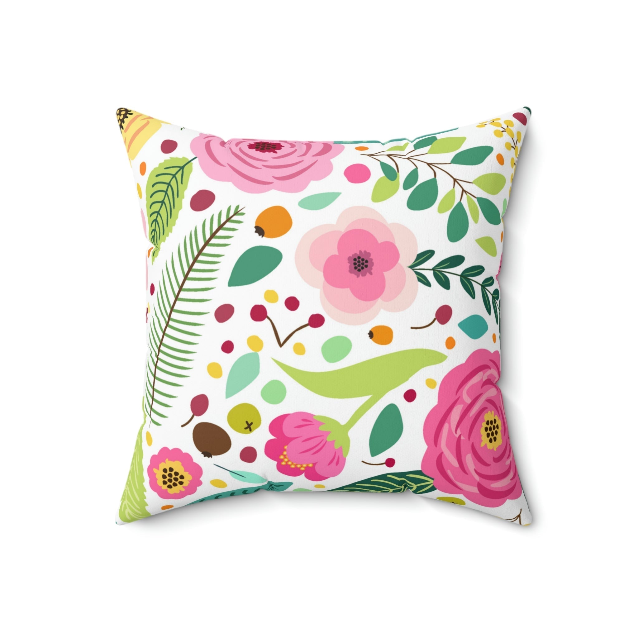 Fresh from the Flower Garden Square Pillow Home Decor Pink Sweetheart