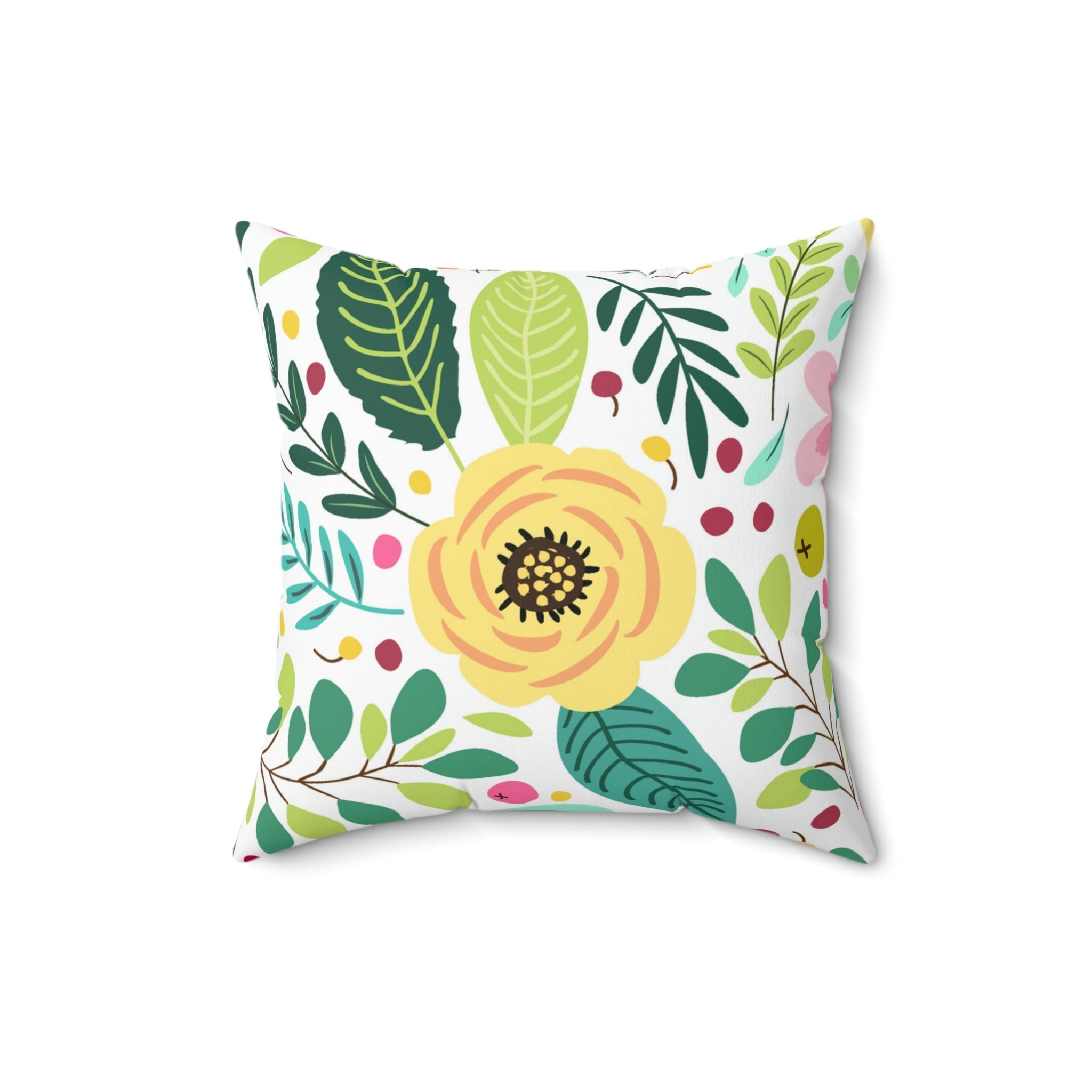 Fresh from the Flower Garden Square Pillow Home Decor Pink Sweetheart