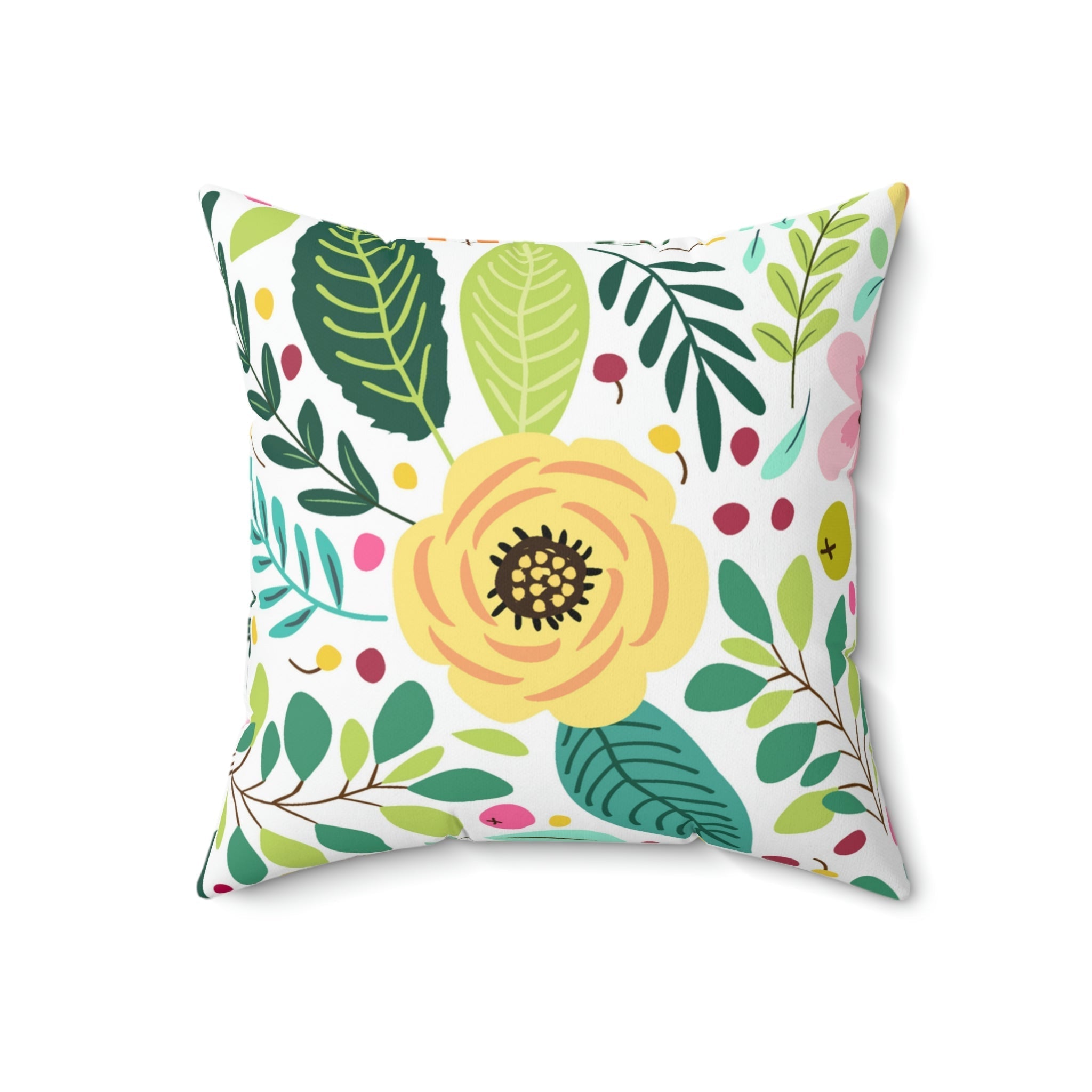 Fresh from the Flower Garden Square Pillow Home Decor Pink Sweetheart
