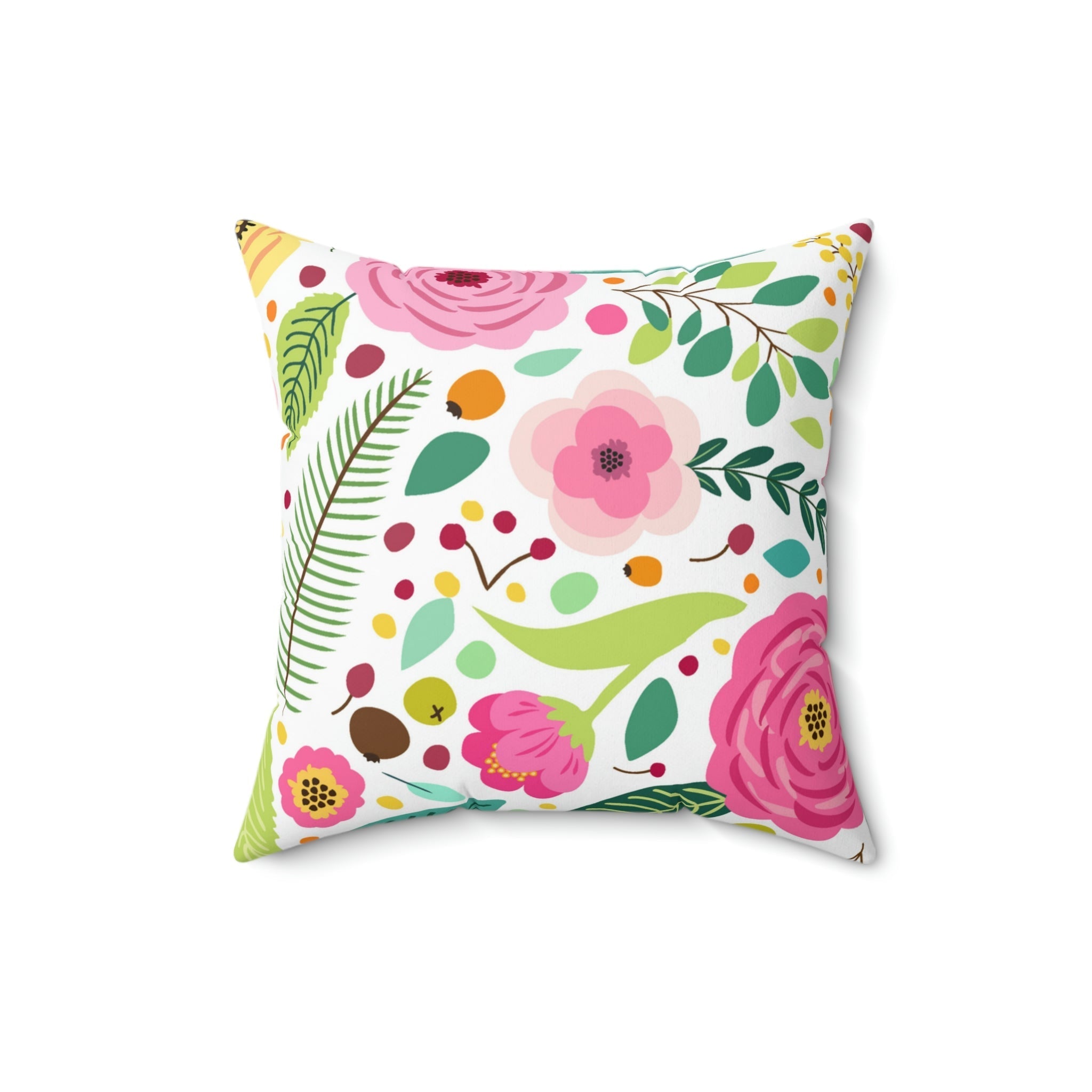 Fresh from the Flower Garden Square Pillow Home Decor Pink Sweetheart