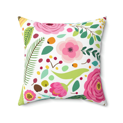 Fresh from the Flower Garden Square Pillow Home Decor Pink Sweetheart