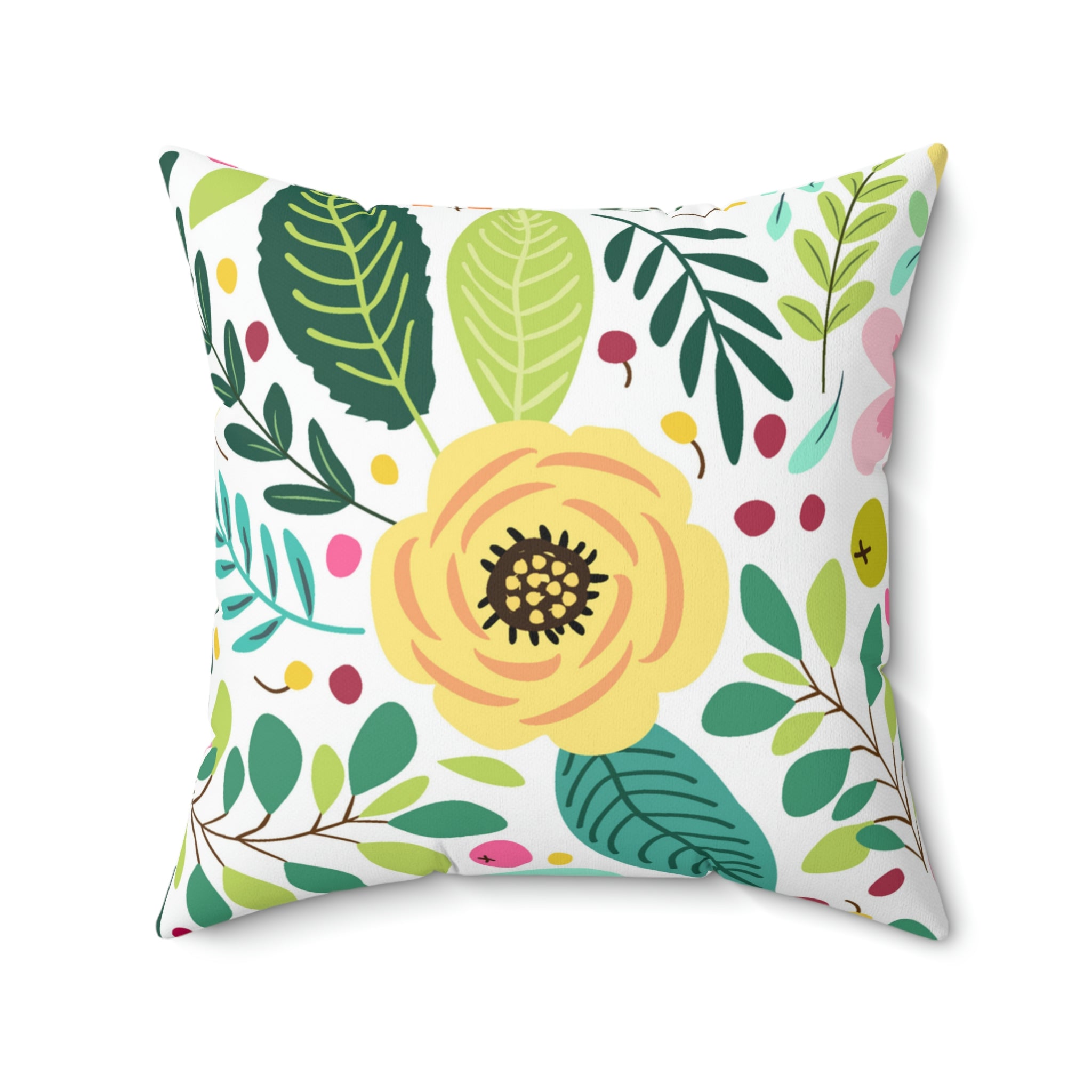 Fresh from the Flower Garden Square Pillow Home Decor Pink Sweetheart