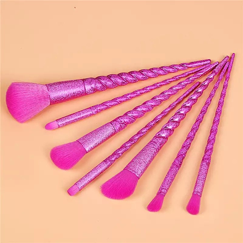 Frosted Unicorn Ombre Makeup Brush Set Makeup Brushes Pink Sweetheart