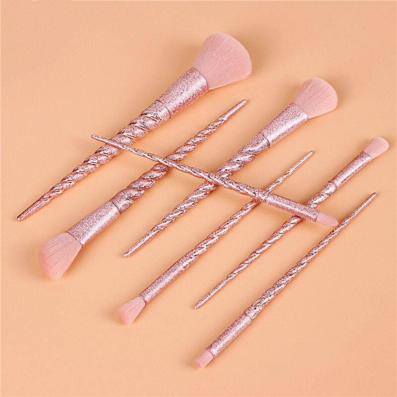 Frosted Unicorn Ombre Makeup Brush Set Makeup Brushes Pink Sweetheart