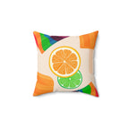 Frozen Rainbow Popsicle Treats Square Pillow Home Decor Pink Sweetheart