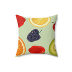 Fruit Salad Square Pillow Home Decor Pink Sweetheart