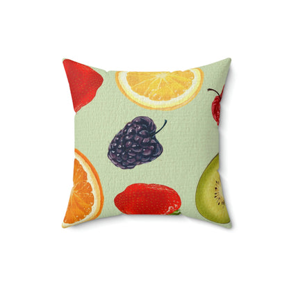 Fruit Salad Square Pillow Home Decor Pink Sweetheart