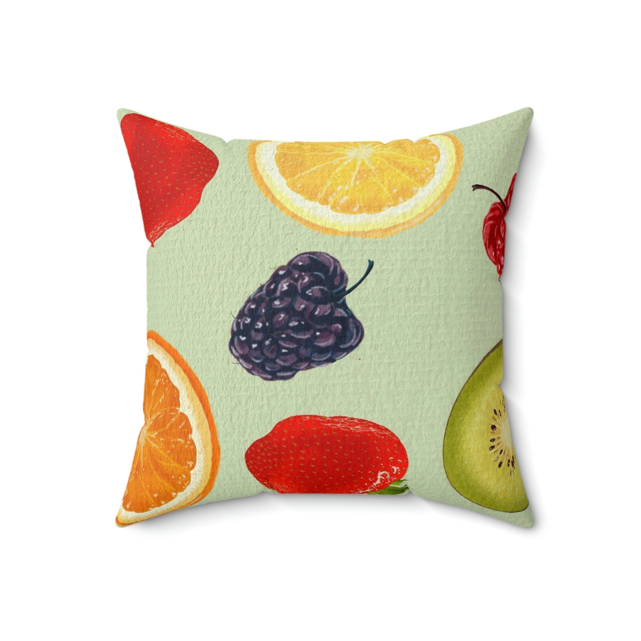 Fruit Salad Square Pillow Home Decor Pink Sweetheart