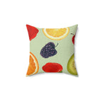 Fruit Salad Square Pillow Home Decor Pink Sweetheart