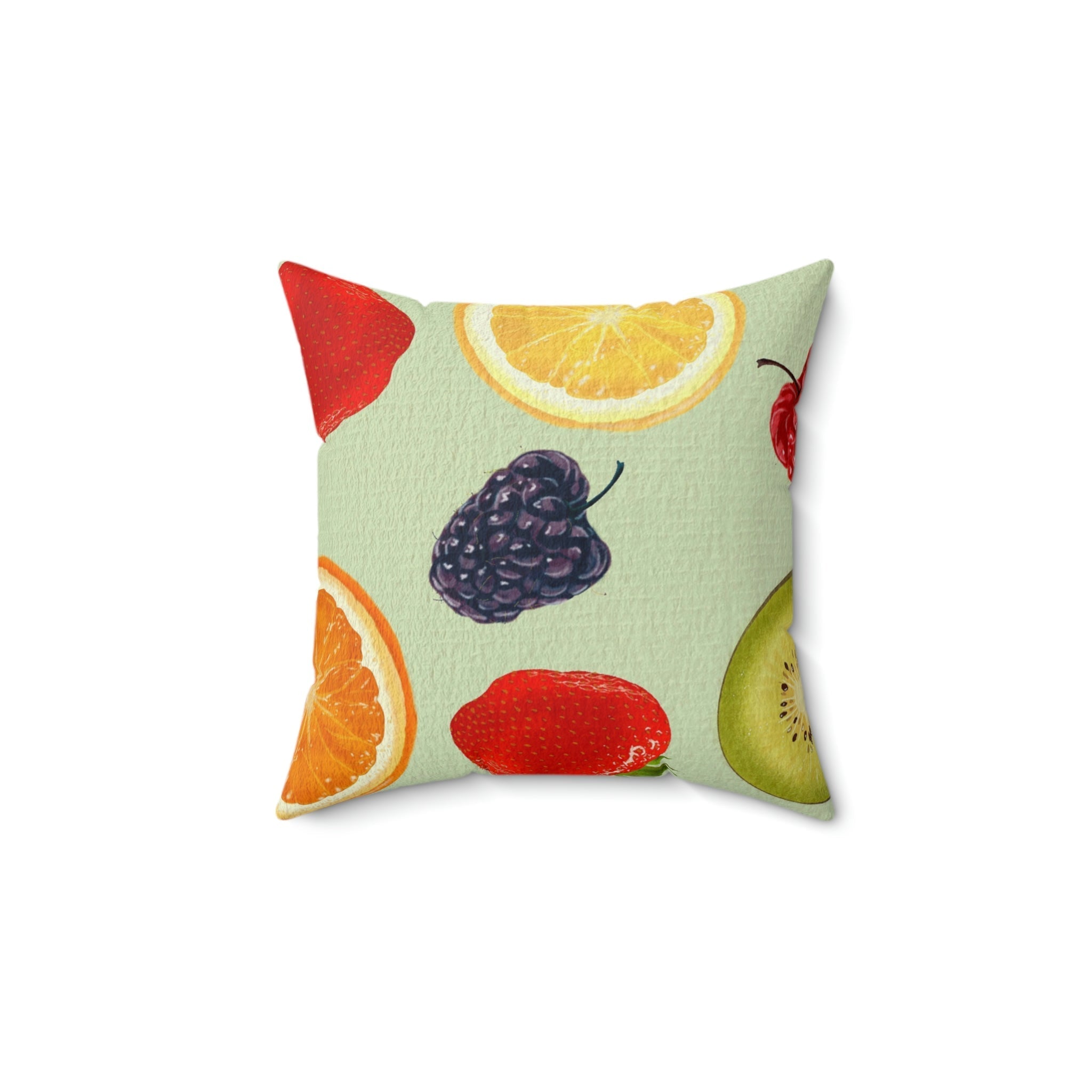 Fruit Salad Square Pillow Home Decor Pink Sweetheart