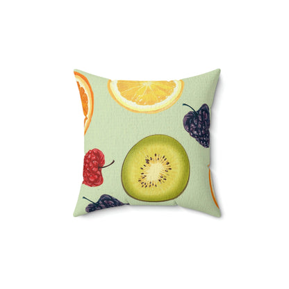 Fruit Salad Square Pillow Home Decor Pink Sweetheart