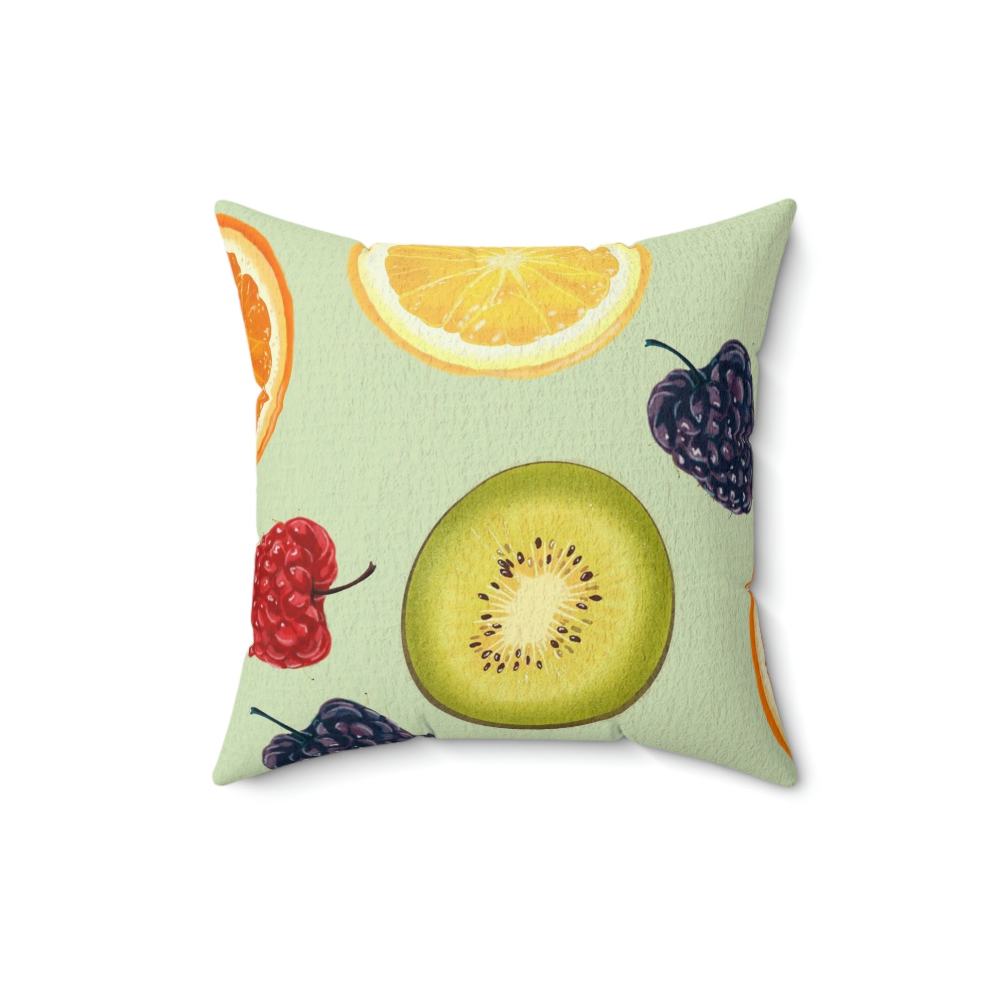Fruit Salad Square Pillow Home Decor Pink Sweetheart
