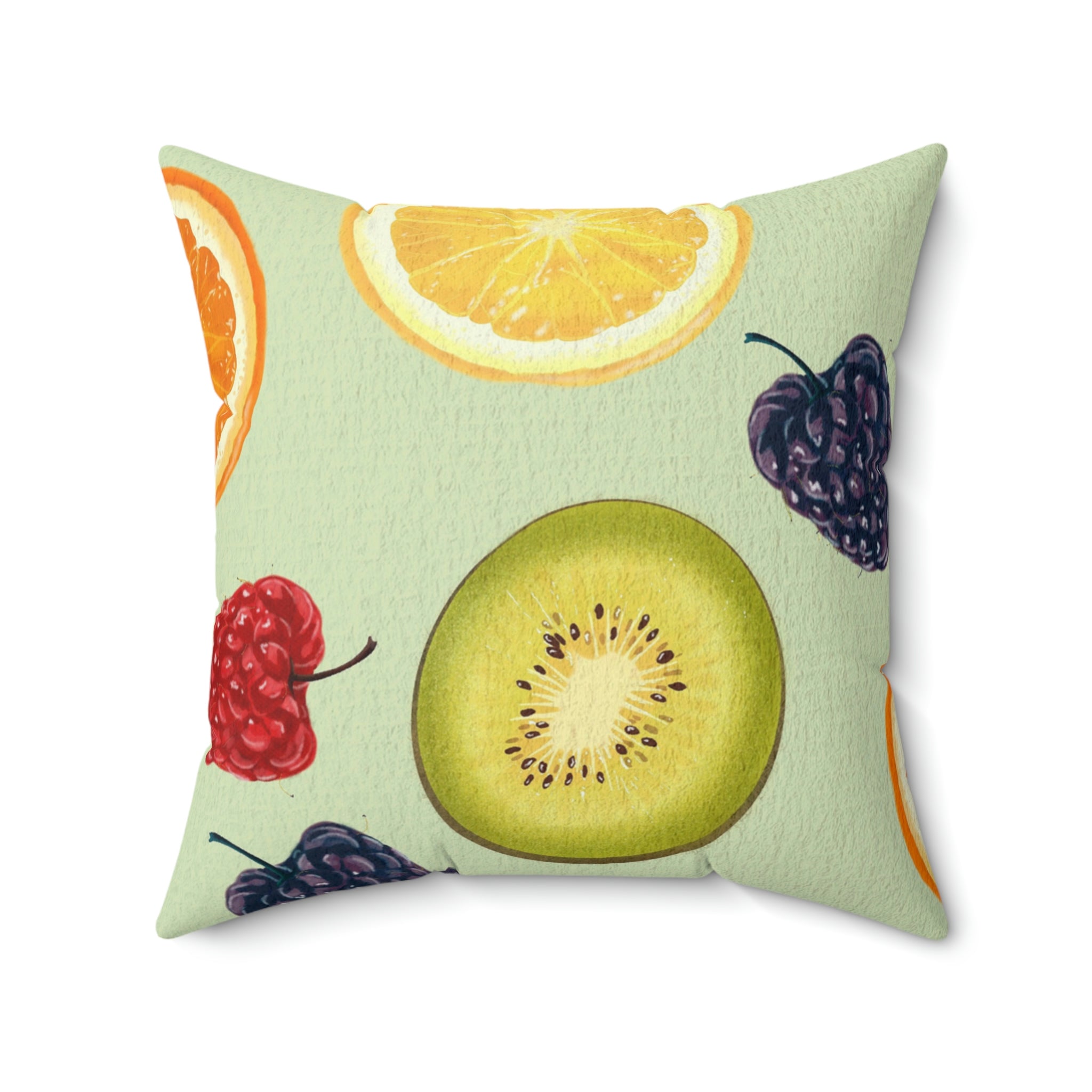 Fruit Salad Square Pillow Home Decor Pink Sweetheart