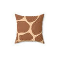 Giraffe Print Square Pillow - Pink Sweetheart
