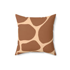 Giraffe Print Square Pillow Home Decor Pink Sweetheart