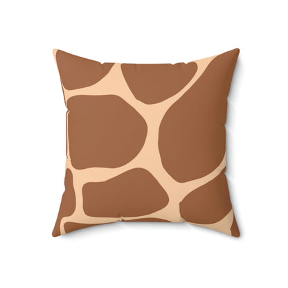 Giraffe Print Square Pillow Home Decor Pink Sweetheart