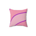 Girls Love Stripes Square Pillow - Pink Sweetheart