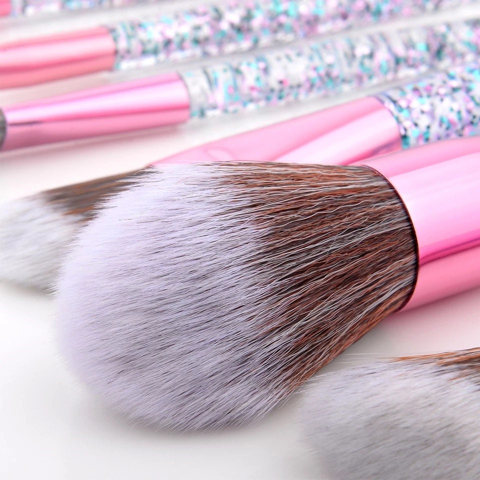 Glittery Glam Cosmetic Makeup Brush Set Makeup Brushes Pink Sweetheart