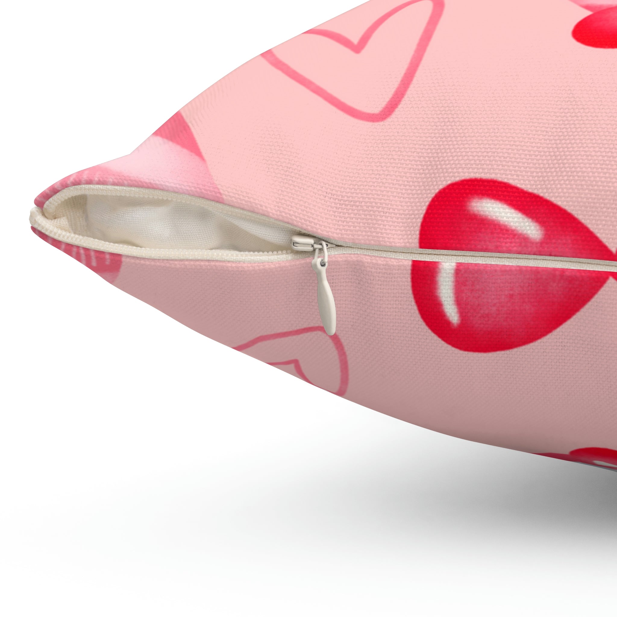 Gnomes in Love Square Pillow Home Decor Pink Sweetheart