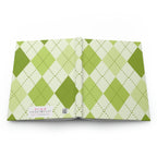 Green Argyle Hardcover Matte Journal Paper products Pink Sweetheart