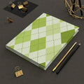 Green Argyle Hardcover Matte Journal - Pink Sweetheart