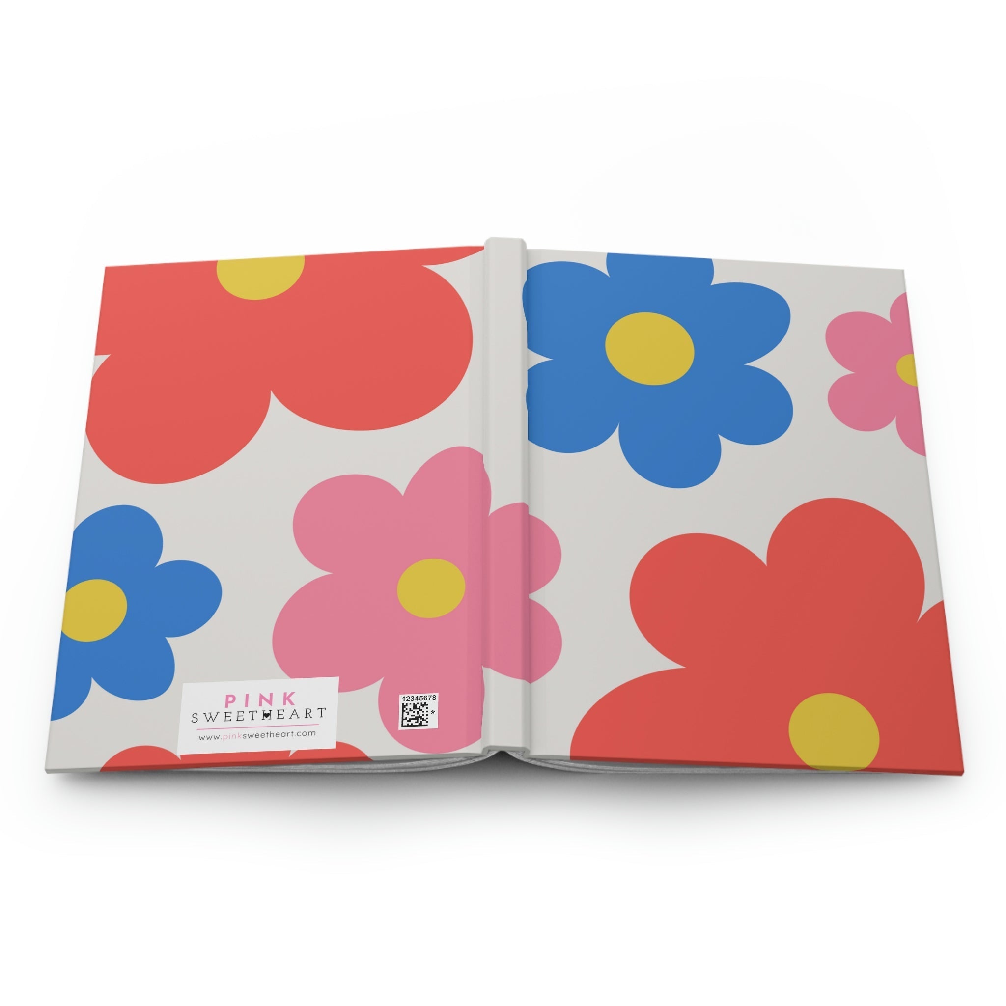Groovy Florals Hardcover Matte Journal Paper products Pink Sweetheart