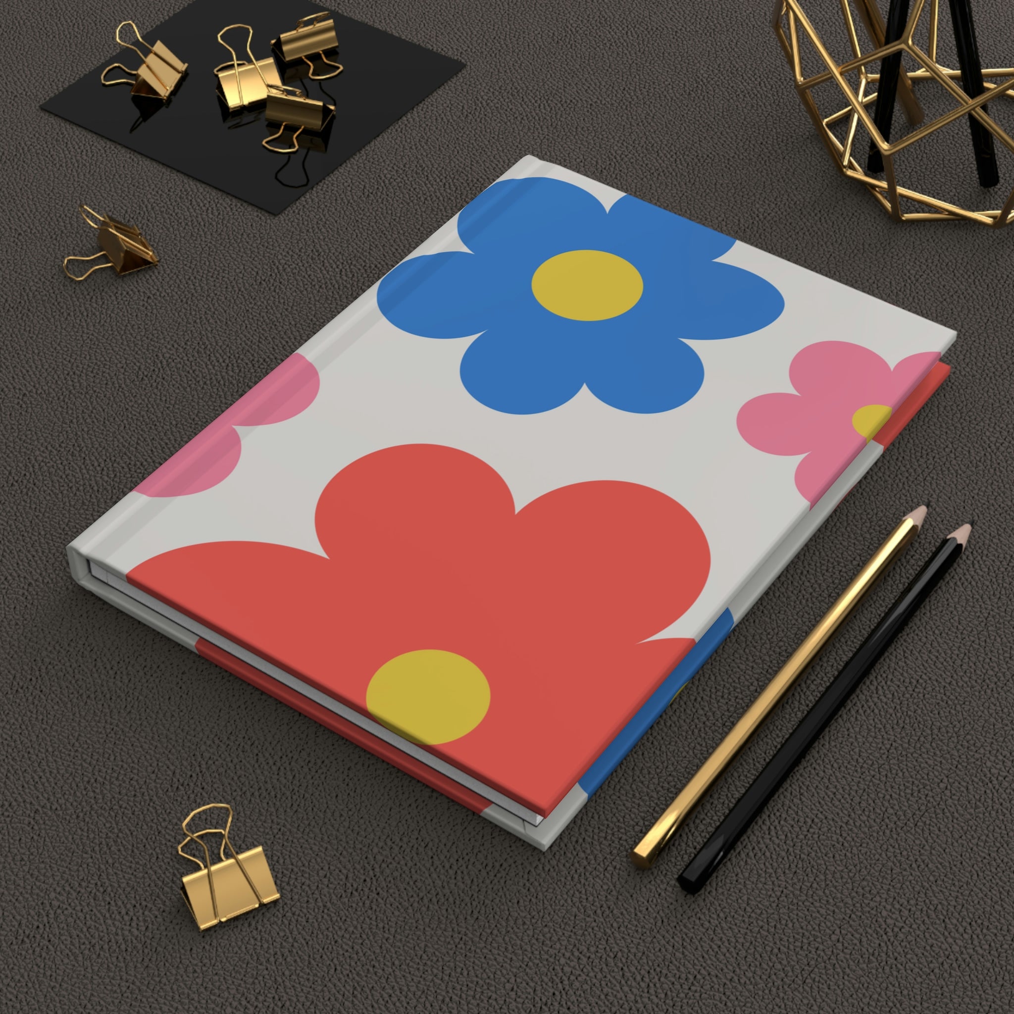 Groovy Florals Hardcover Matte Journal Paper products Pink Sweetheart
