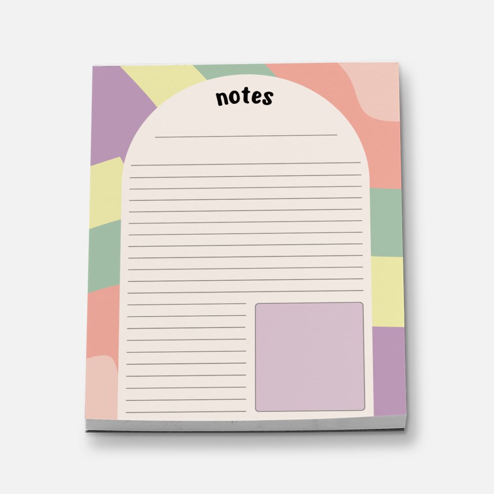 Groovy Vibes Mini Stationery Notepad Notebooks & Notepads Pink Sweetheart