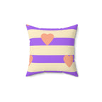 Heart on My Sleeve Square Pillow Home Decor Pink Sweetheart