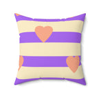 Heart on My Sleeve Square Pillow Home Decor Pink Sweetheart