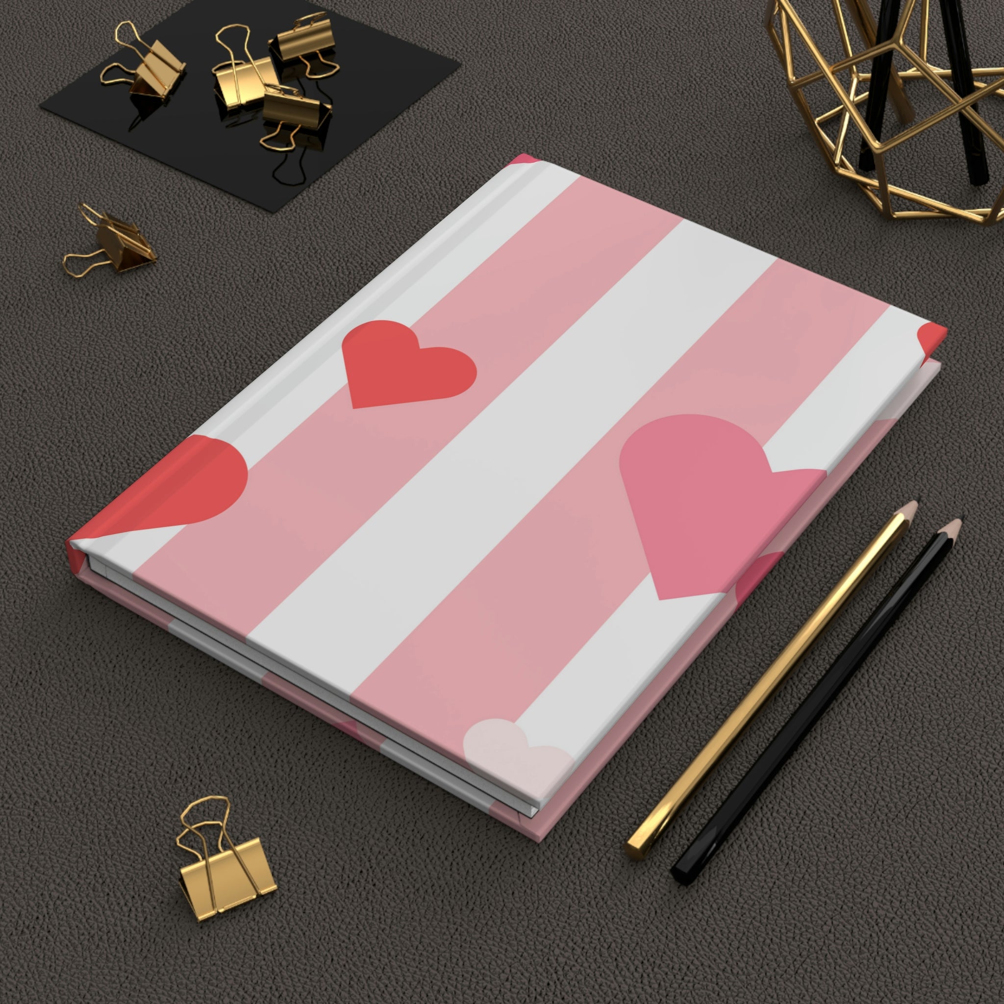 Hearts of Love Hardcover Matte Journal Paper products Pink Sweetheart