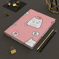 Hello Little Kitty Hardcover Matte Journal - Pink Sweetheart