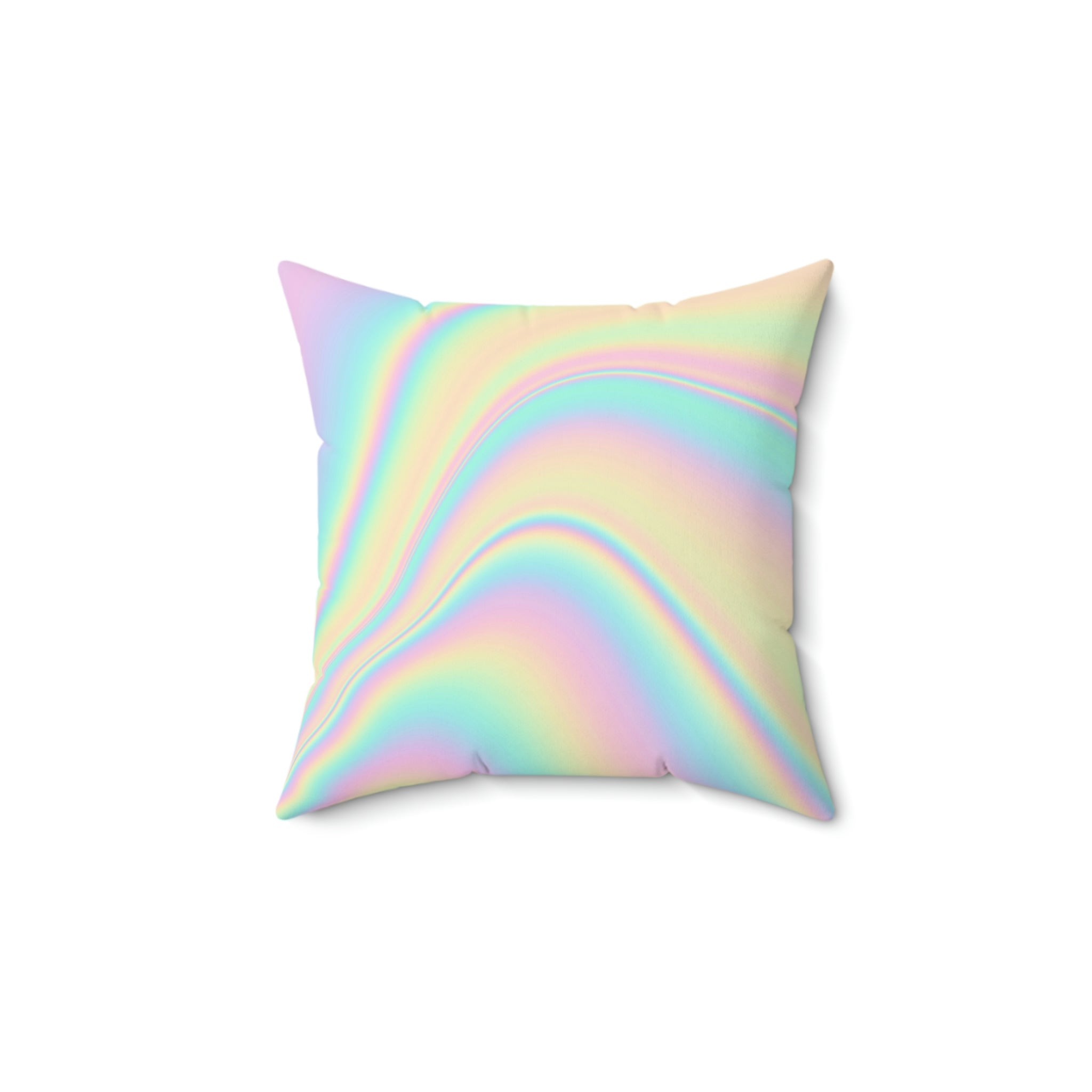 Holo Prism Square Pillow Home Decor Pink Sweetheart